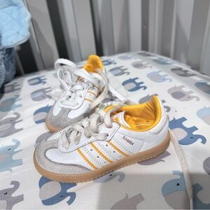 Adidas Samba Kids Sneakers - White and Yellow